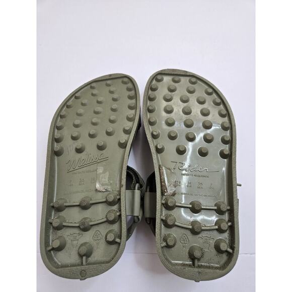 Melissa Papete Rider Sandal Moss Green Women's Size 7 EUC - Picture 7 of 12